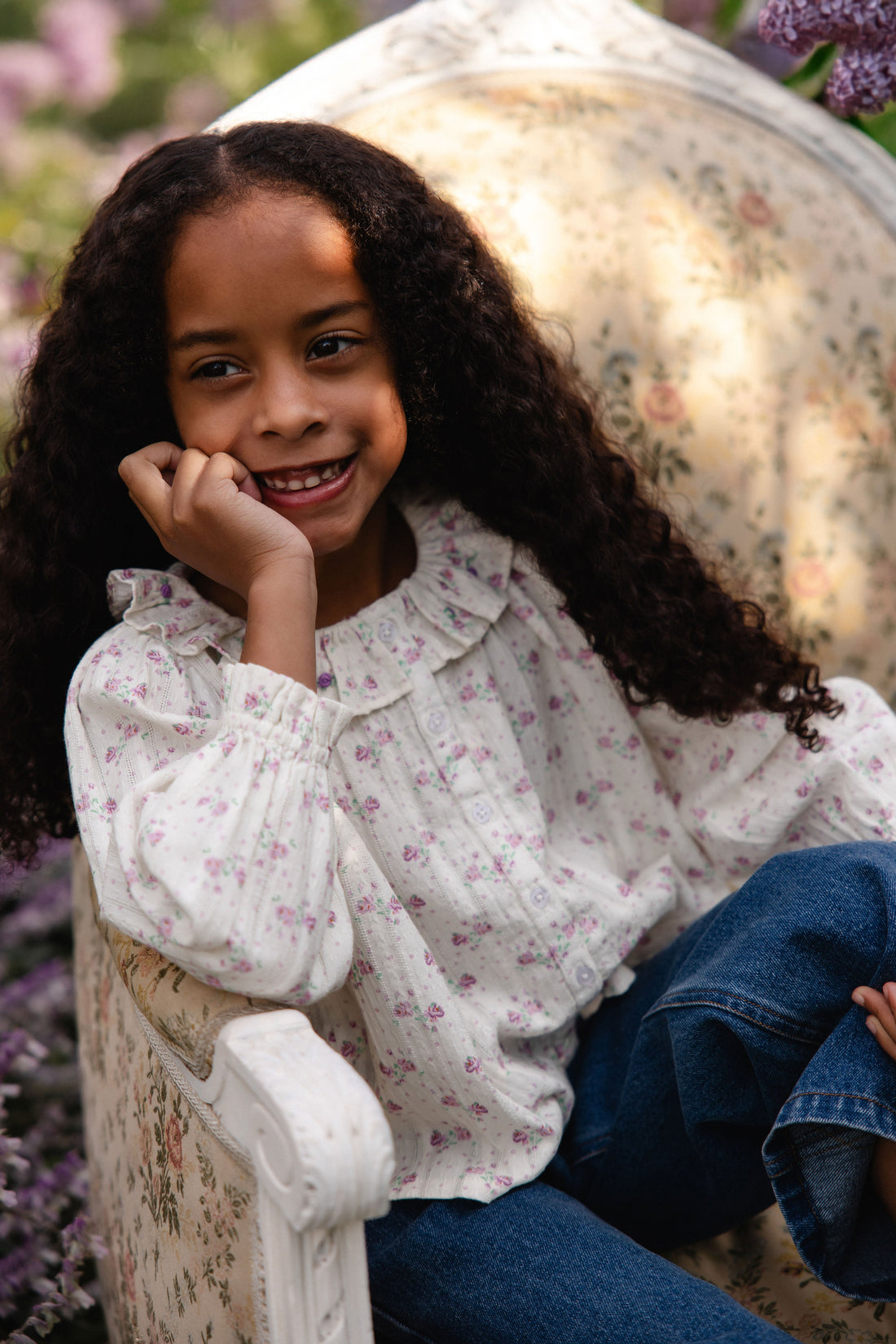 Organic Cotton Beatrice Top - Molly Lilac Childrens Top from Jamie Kay Australia