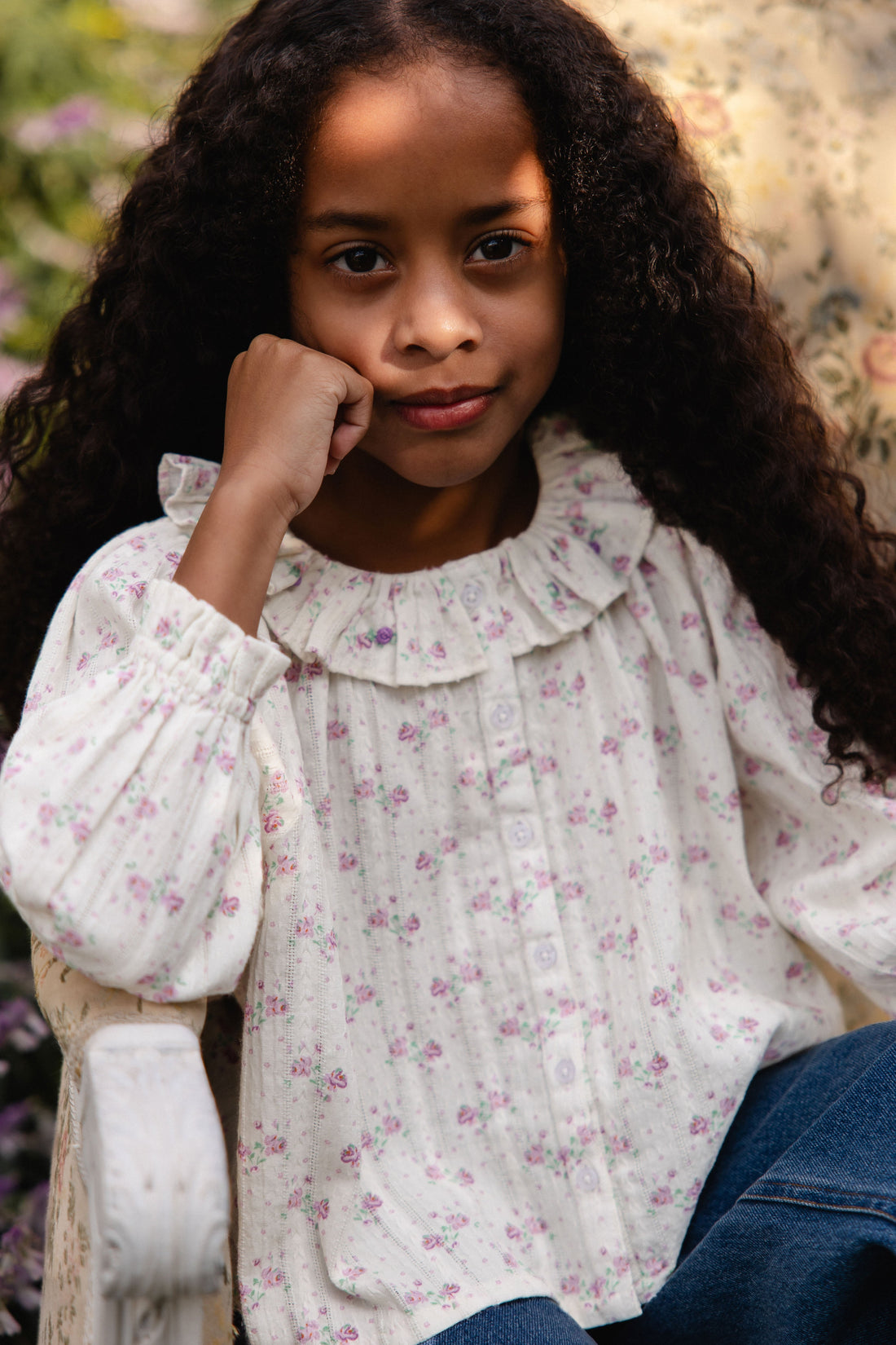Organic Cotton Beatrice Top - Molly Lilac Childrens Top from Jamie Kay Australia