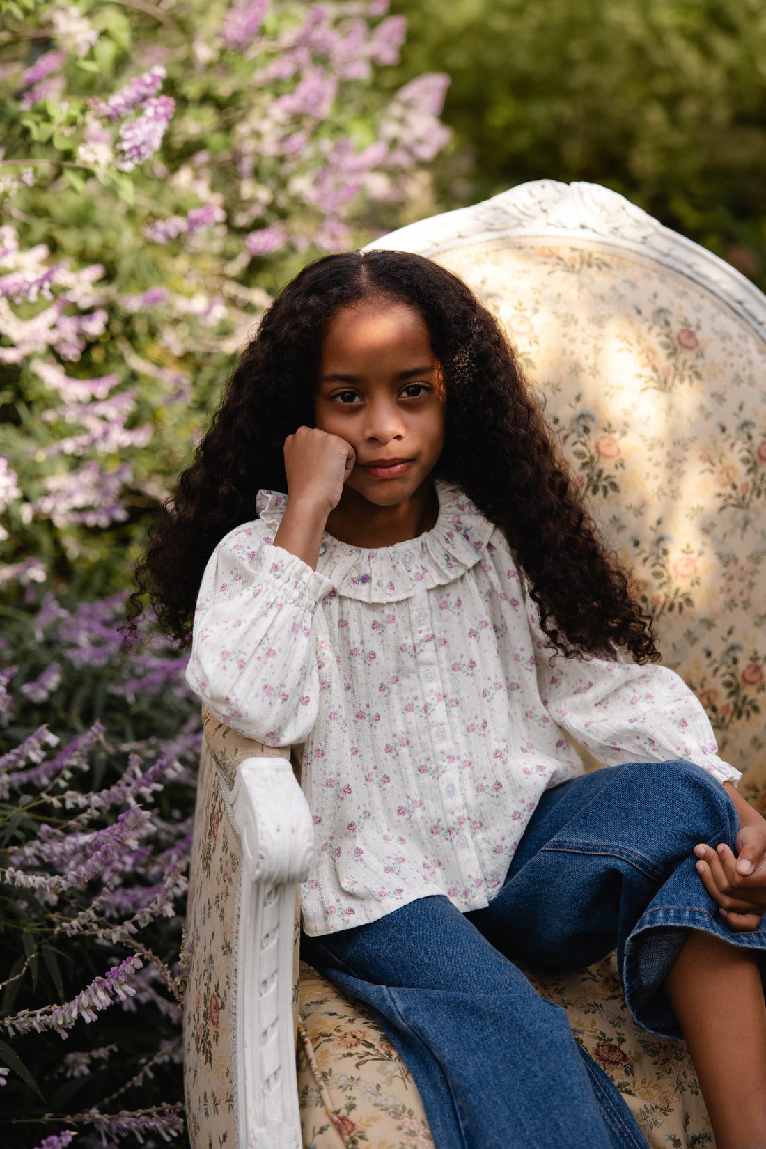 Organic Cotton Beatrice Top - Molly Lilac Childrens Top from Jamie Kay Australia