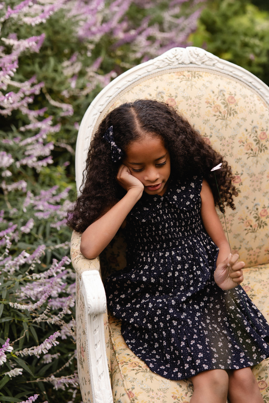 Organic Cotton Christabel Dress - Maisie Navy Childrens Dress from Jamie Kay Australia