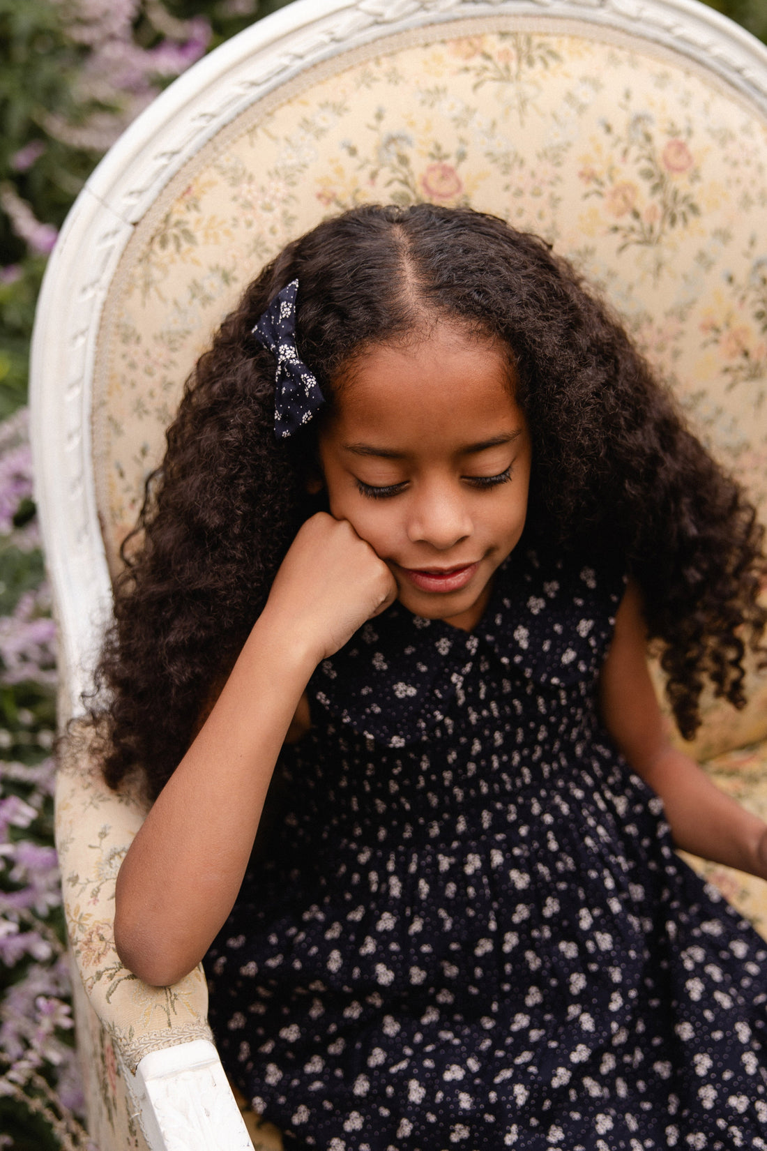 Organic Cotton Christabel Dress - Maisie Navy Childrens Dress from Jamie Kay Australia