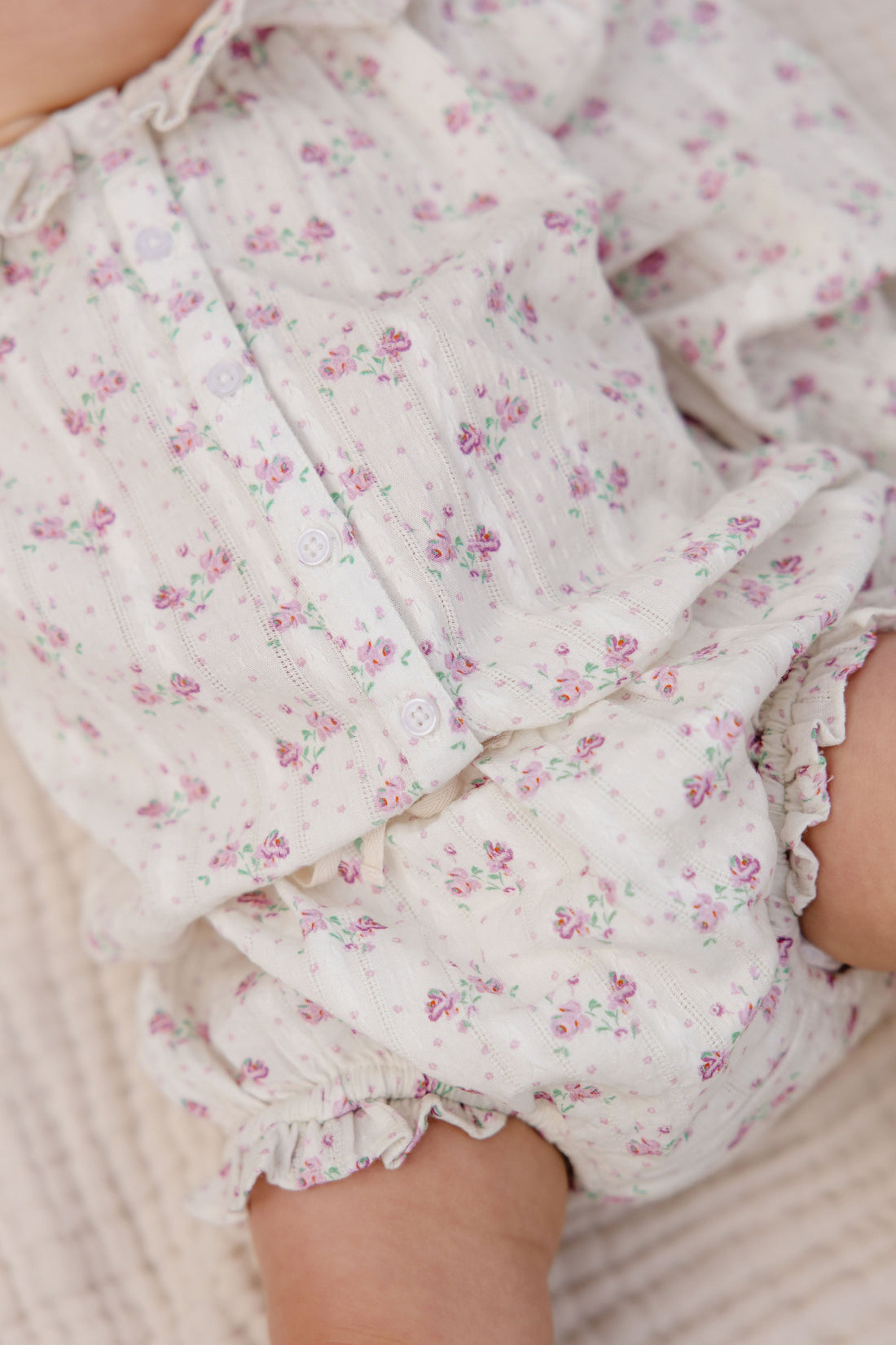 Organic Cotton Frill Bloomer - Molly Lilac Childrens Bloomer from Jamie Kay Australia