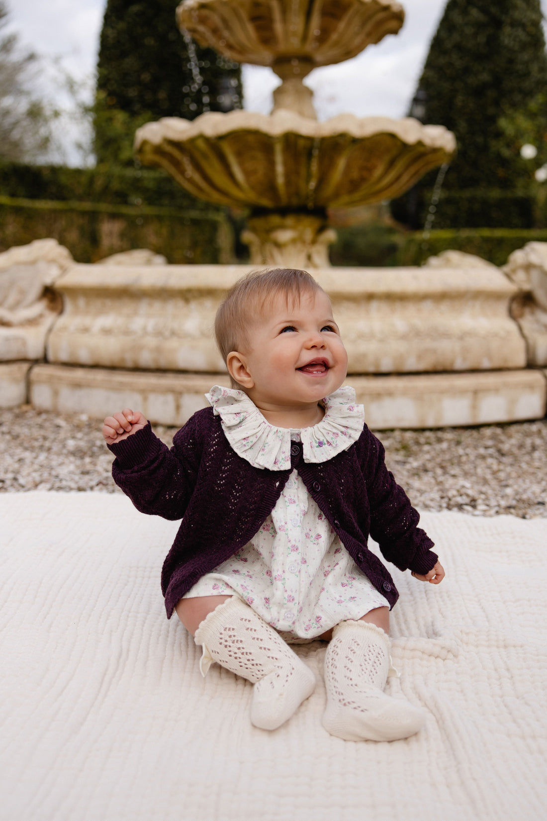 Maxine Knitted Cardigan - Blackcurrant Childrens Cardigan from Jamie Kay Australia