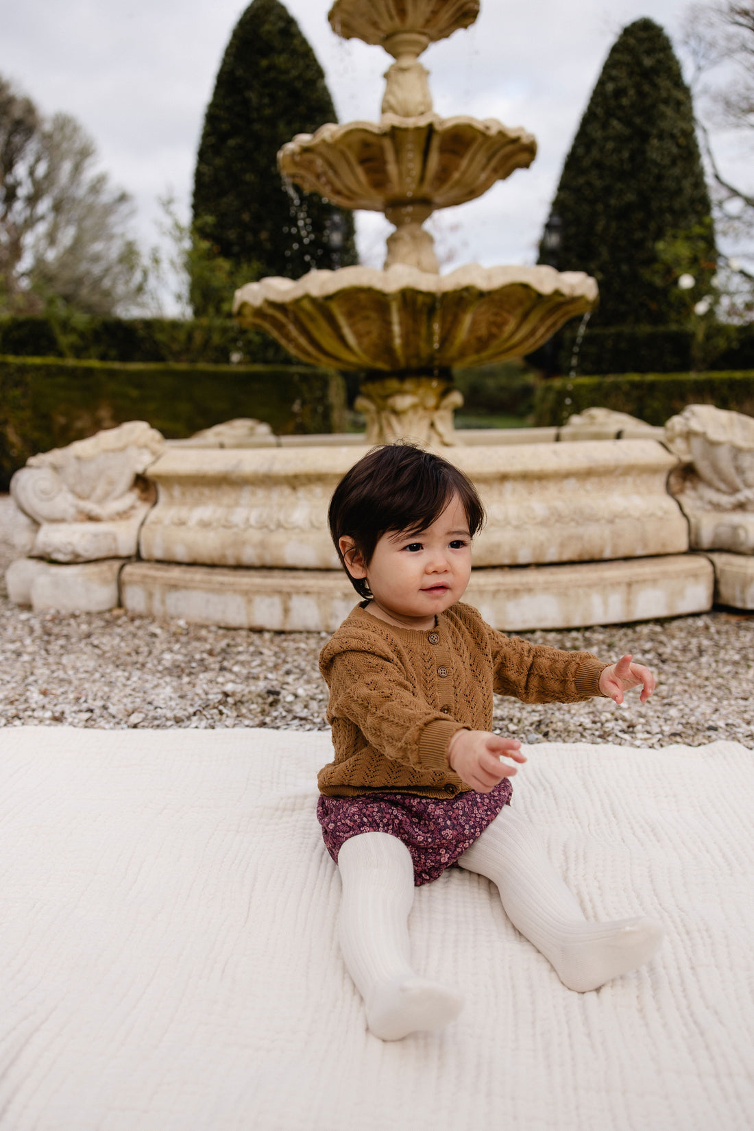 Maxine Knitted Cardigan - Antique Bronze Childrens Cardigan from Jamie Kay Australia