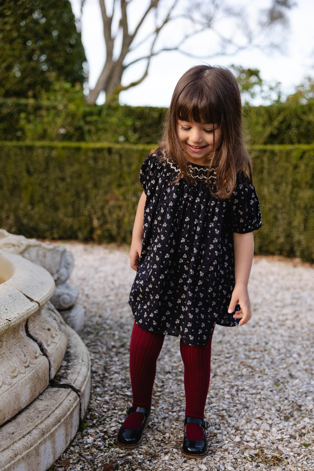 Organic Cotton Dominique Dress - Maisie Navy Childrens Dress from Jamie Kay Australia