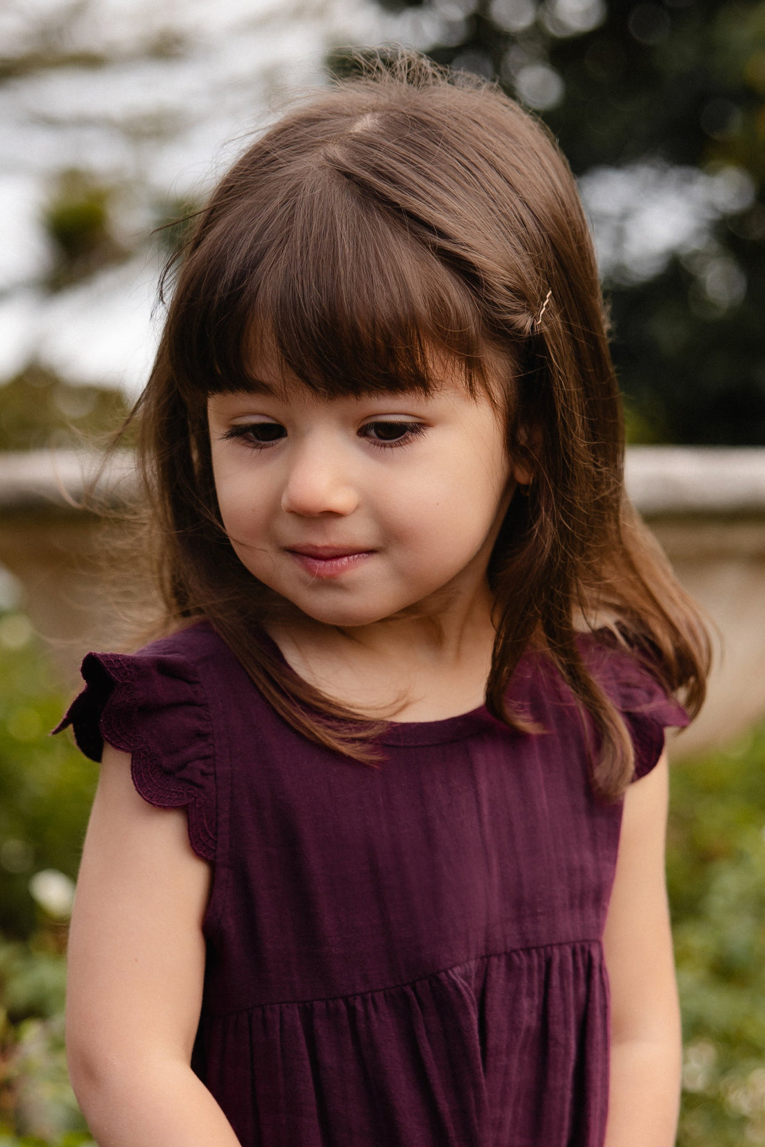 Organic Cotton Muslin Lace Dress - Fig Childrens Dress from Jamie Kay Australia