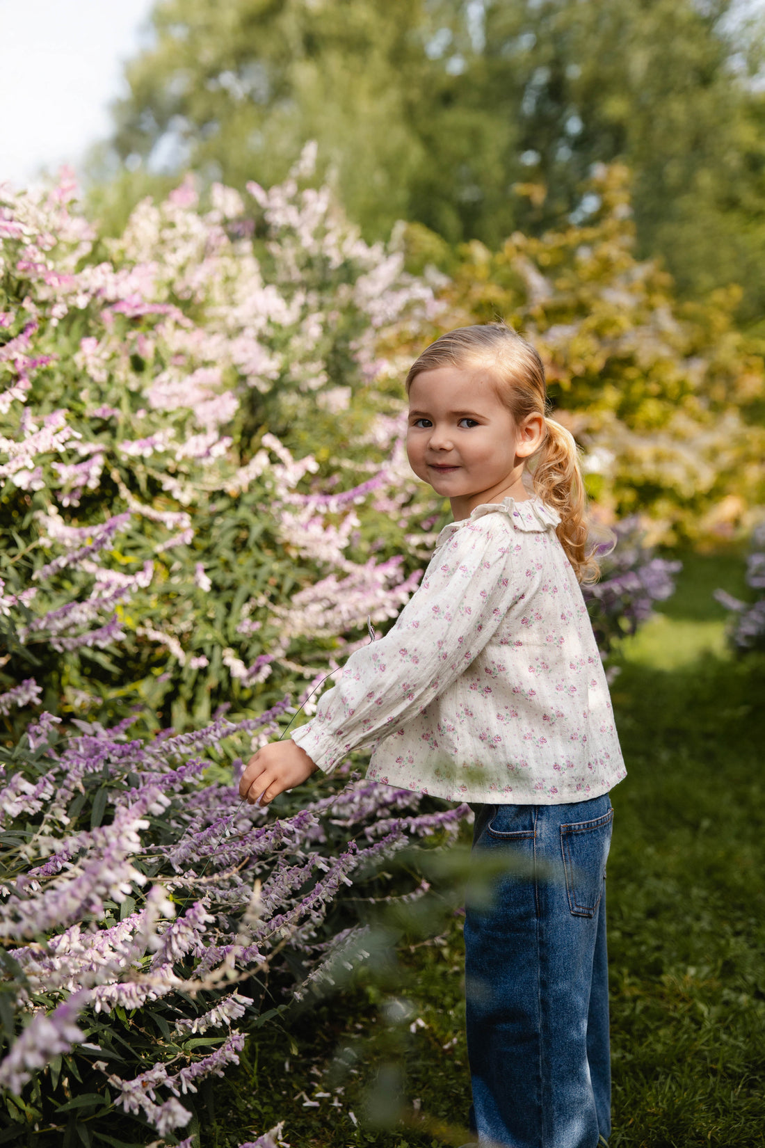 Organic Cotton Beatrice Top - Molly Lilac Childrens Top from Jamie Kay Australia