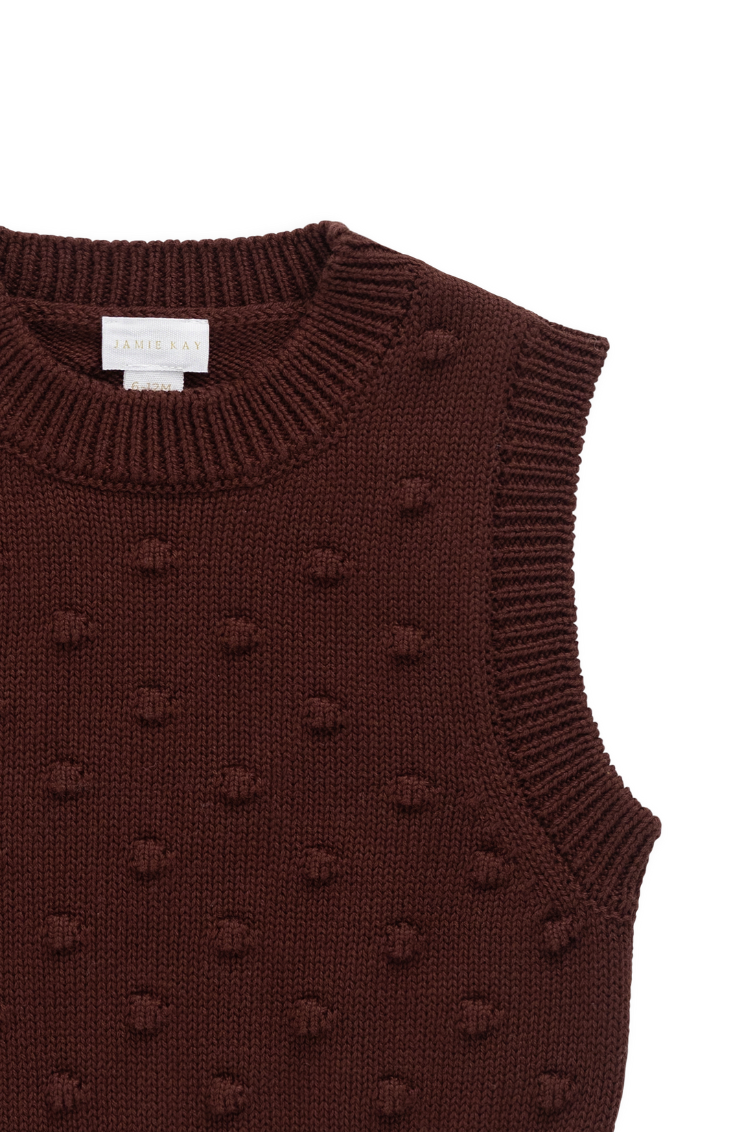 Albie Vest - Chocolate Chip Childrens Vest from Jamie Kay Australia