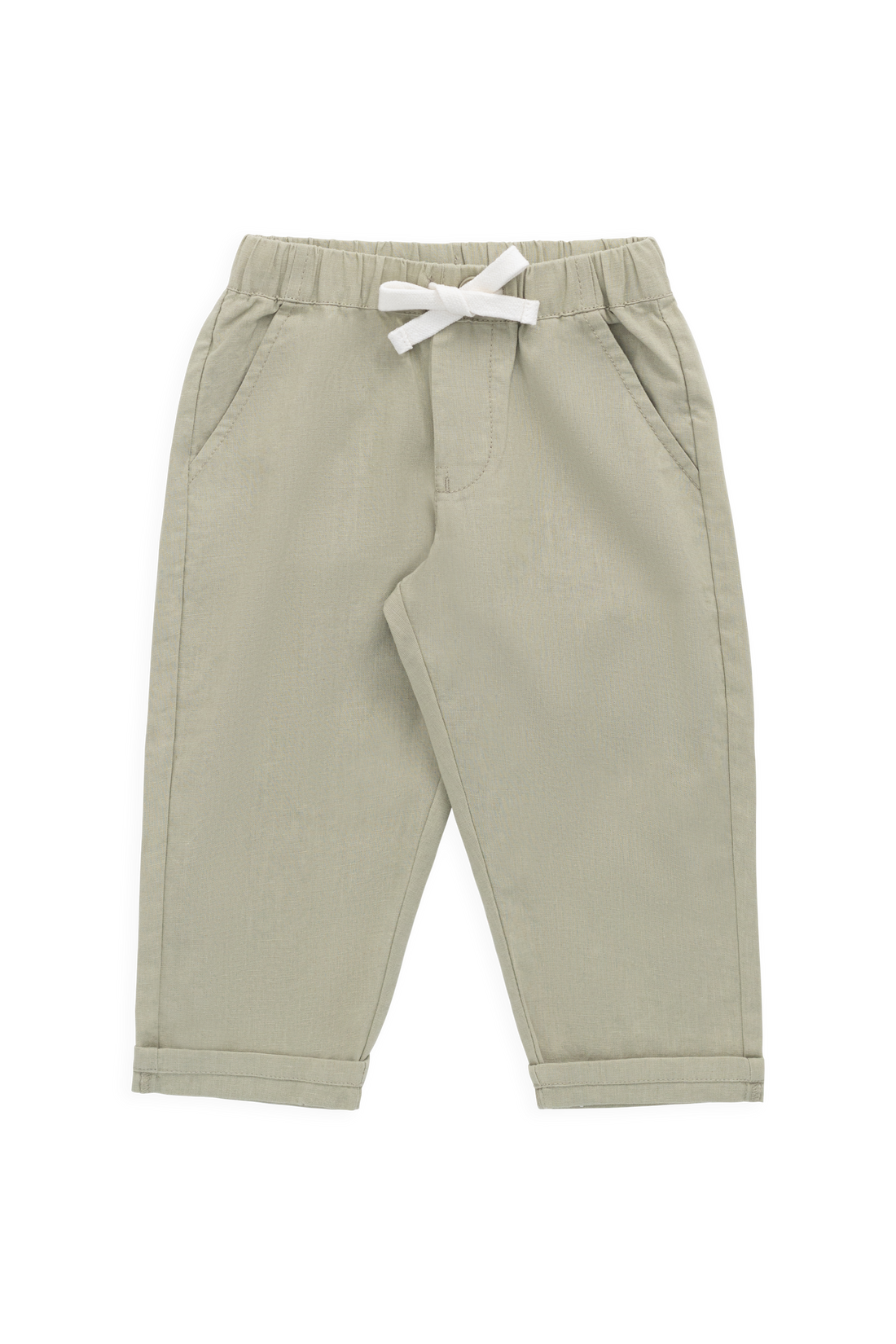 Ali Linen/Cotton Pant - Lichen Childrens Pant from Jamie Kay Australia