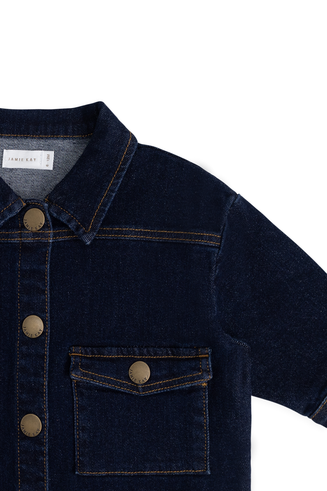 Arbor Jacket - Mid Indigo Denim Childrens Jacket from Jamie Kay Australia