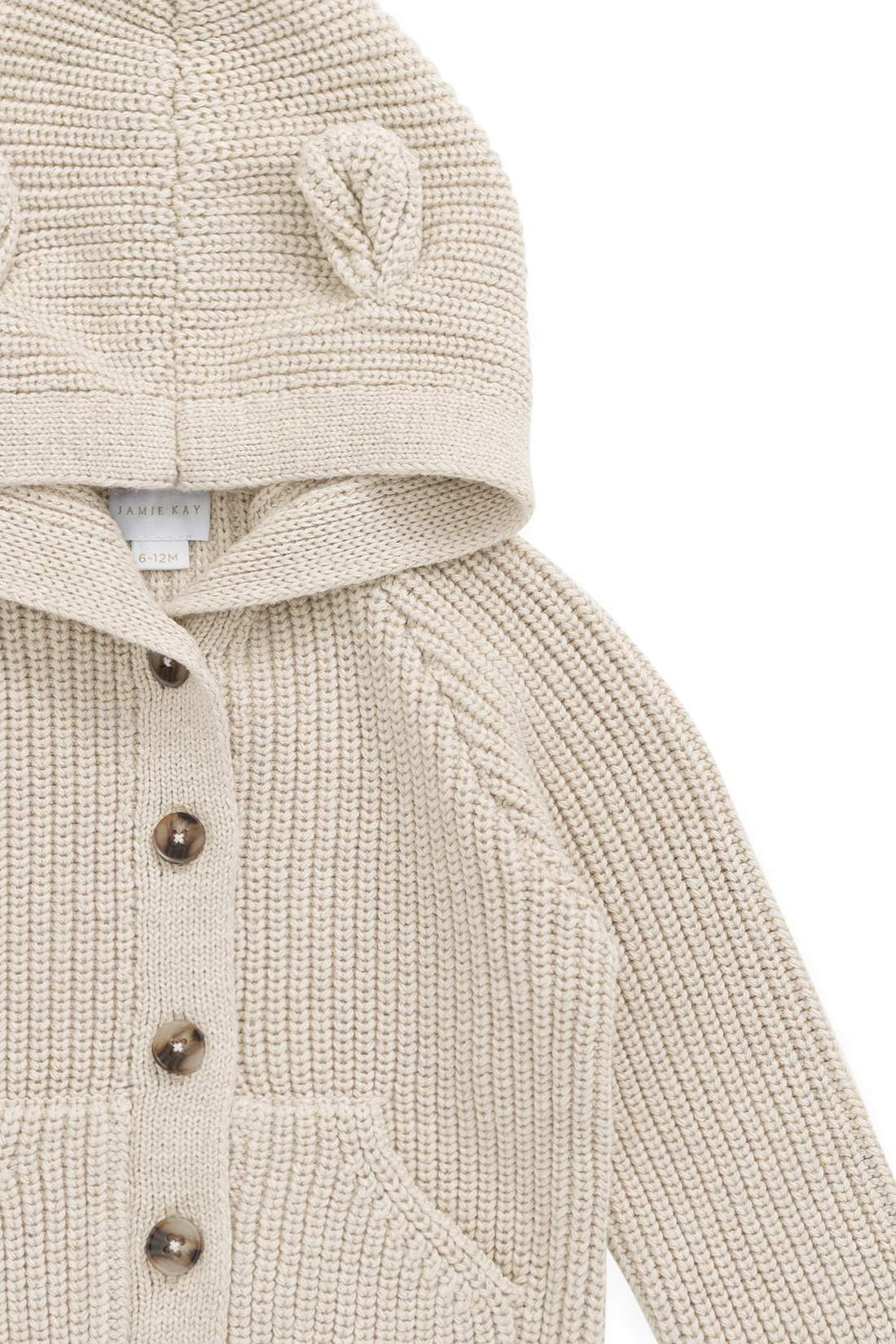 Bear Cardigan - Vanilla Childrens Cardigan from Jamie Kay Australia