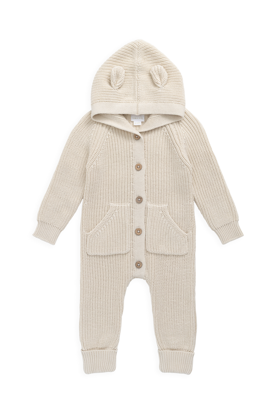 Bear Knit Onepiece - Vanilla Childrens Onepiece from Jamie Kay Australia