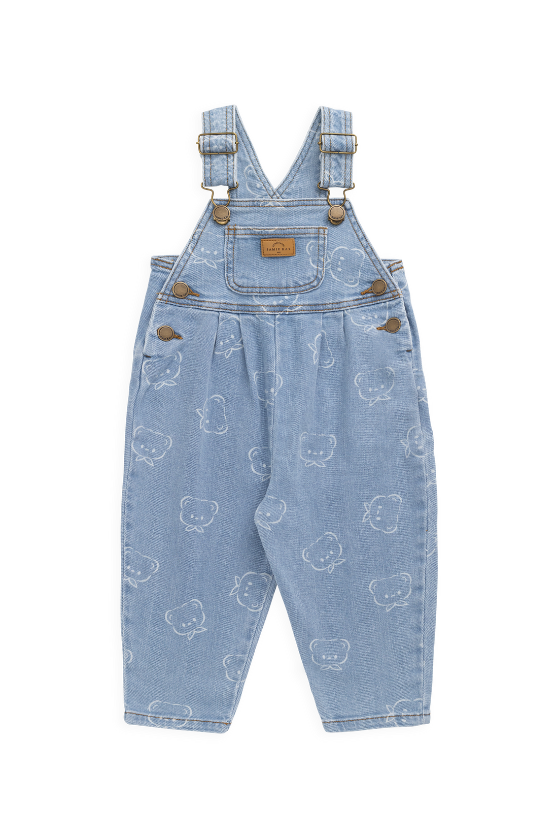 Blair Overall - Bowie Bear Denim Childrens Overall from Jamie Kay Australia
