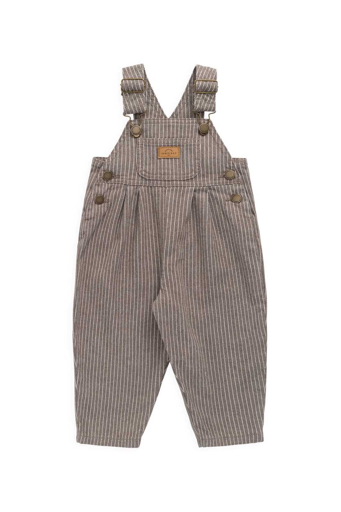Blair Overall - Mini Pinstripe Cassava / Iroko Childrens Overall from Jamie Kay Australia