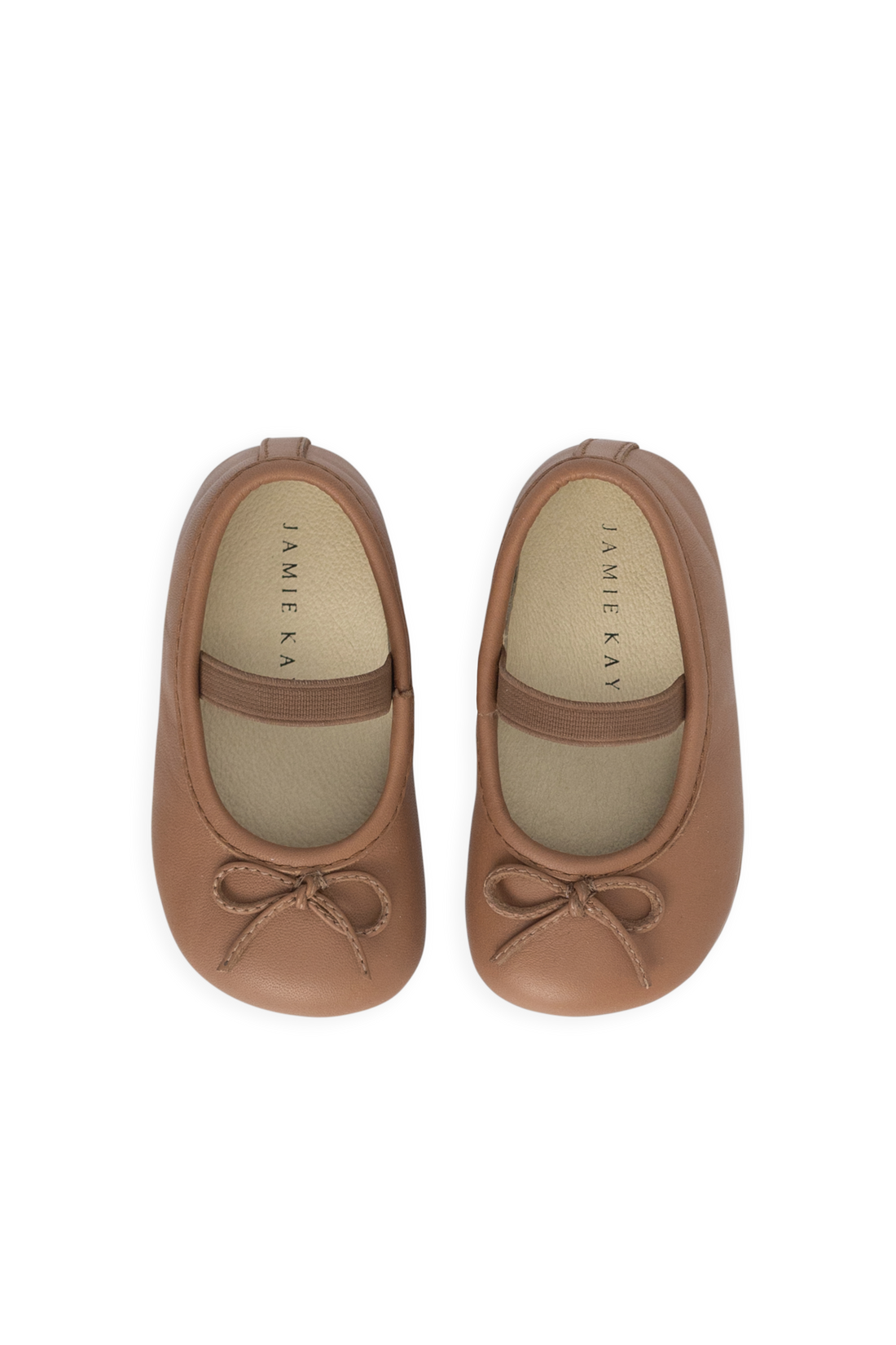 Bowie Baby Ballerinas - Camel Childrens Footwear from Jamie Kay Australia