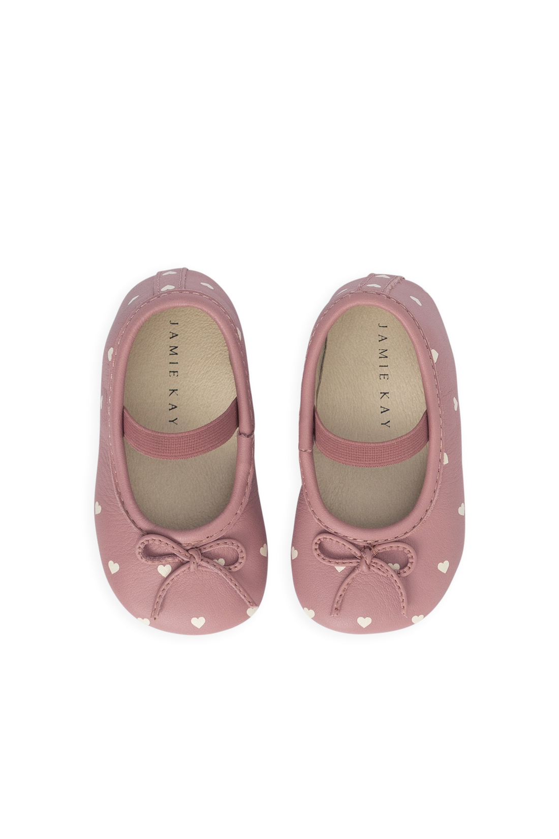 Bowie Baby Ballerinas - Petite Heart Rose Childrens Footwear from Jamie Kay Australia