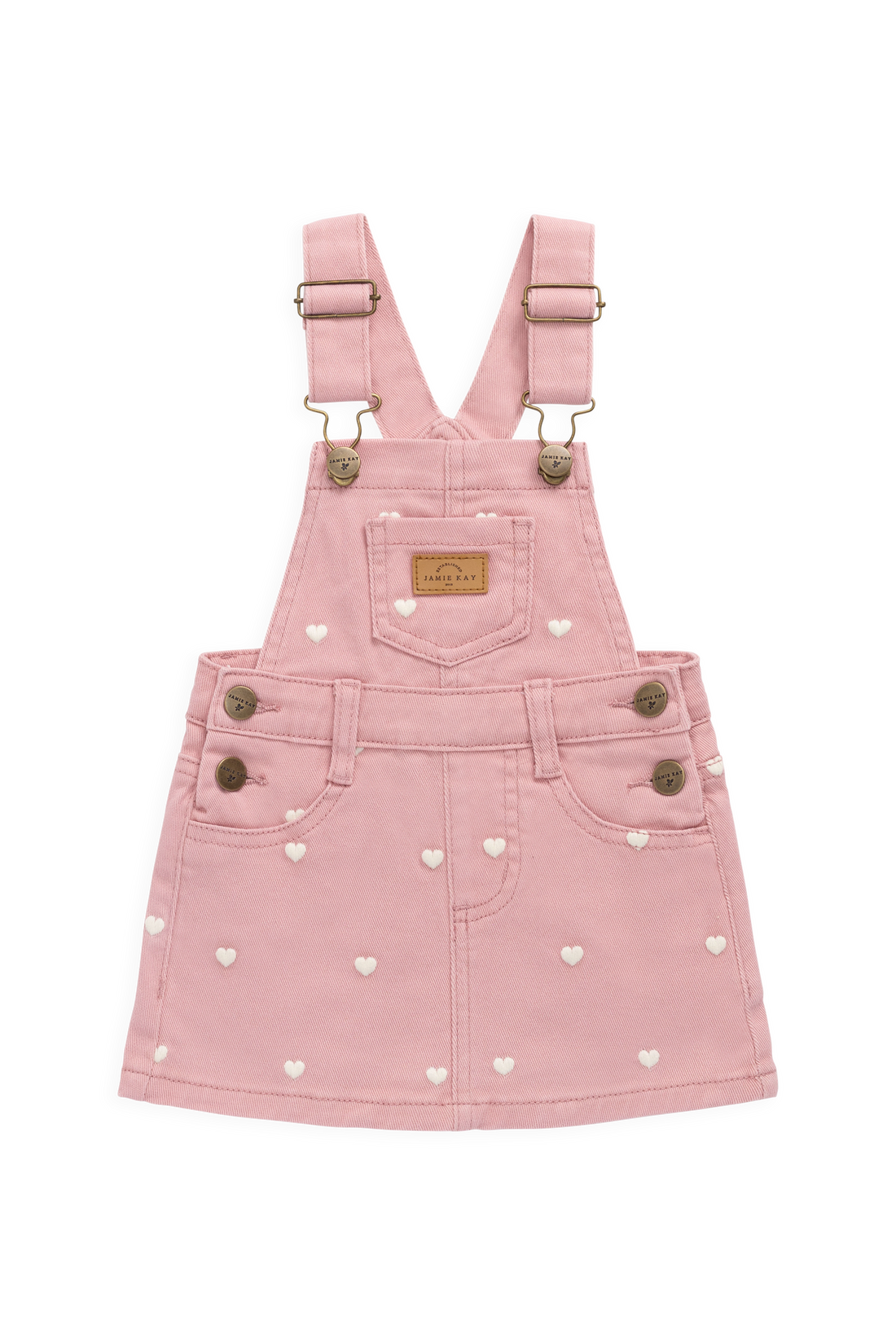 Classic Overall Dress - Petite Heart Rose Childrens Dress from Jamie Kay Australia