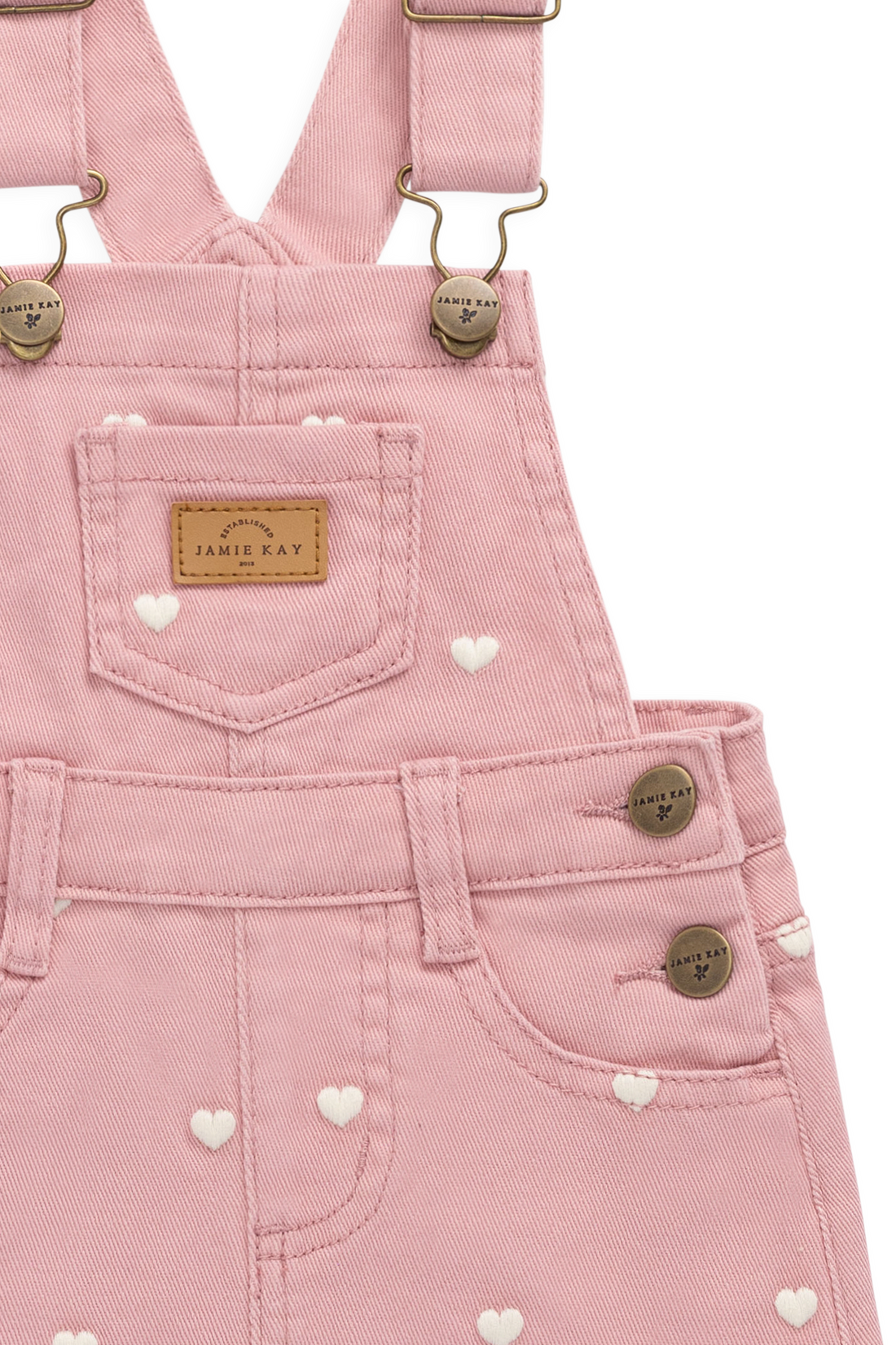 Classic Overall Dress - Petite Heart Rose Childrens Dress from Jamie Kay Australia