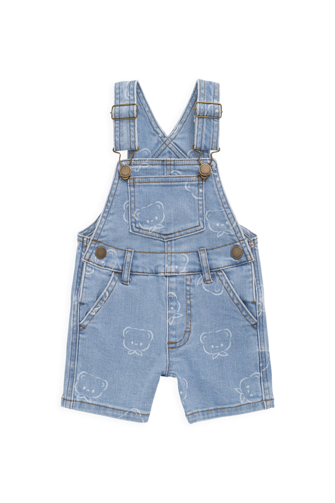 Fenix Short Overalls - Bowie Bear Denim Childrens Overall from Jamie Kay Australia