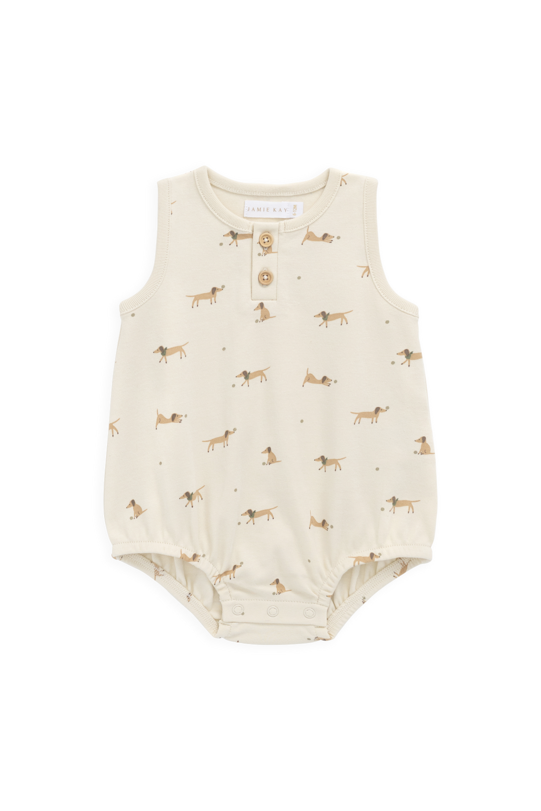 Organic Cotton Archie Playsuit - Play Ball Cassava Childrens Playsuit from Jamie Kay Australia