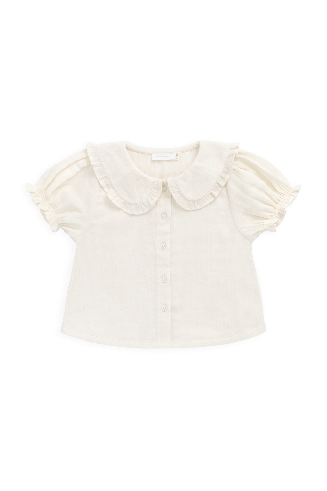 Organic Cotton Muslin Bowie Blouse - Parchment Childrens Top from Jamie Kay Australia