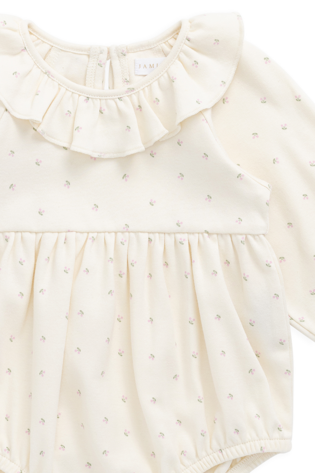 Organic Cotton Clemence Playsuit - Ditsy Cherries Childrens Playsuit from Jamie Kay Australia