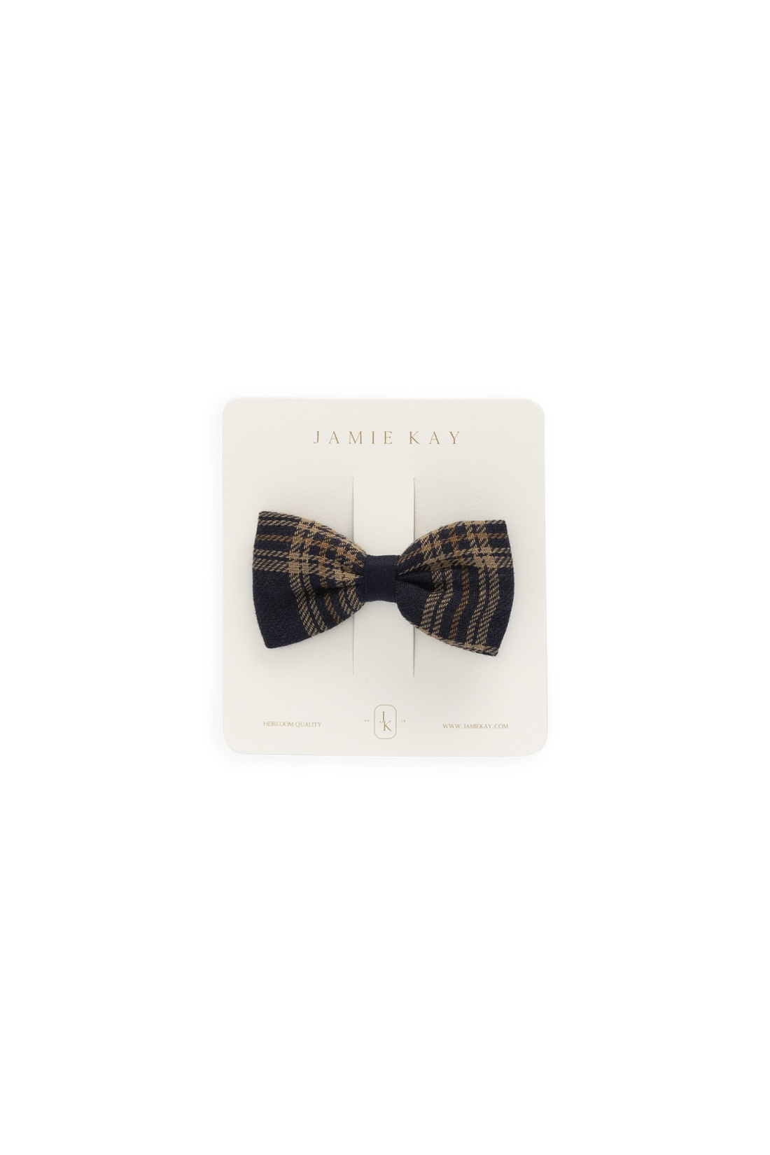 Organic Cotton Desiree Bow - Woodland Check Childrens Hair Accessories from Jamie Kay Australia