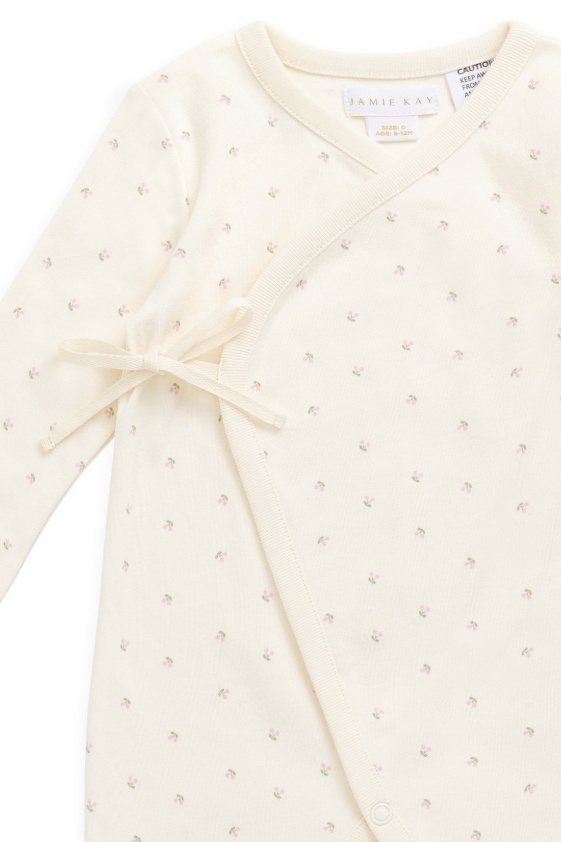 Organic Cotton Estelle Onepiece - Ditsy Cherries Childrens Onepiece from Jamie Kay Australia