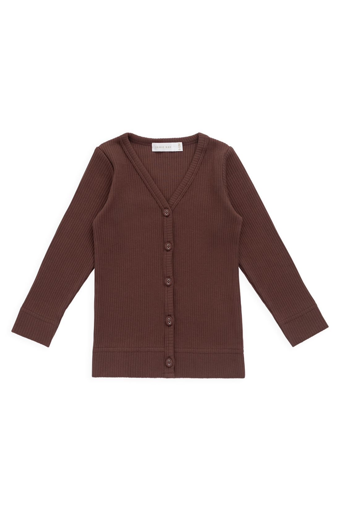 Organic Cotton Modal Cardigan - Burnt Cinnamon Childrens Cardigan from Jamie Kay Australia