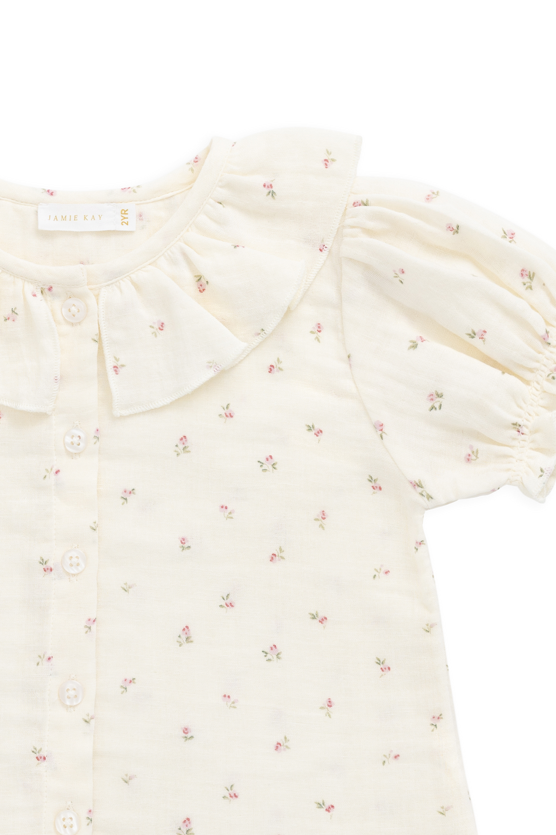Organic Cotton Muslin Alora Top - Willow Rose Childrens Top from Jamie Kay Australia