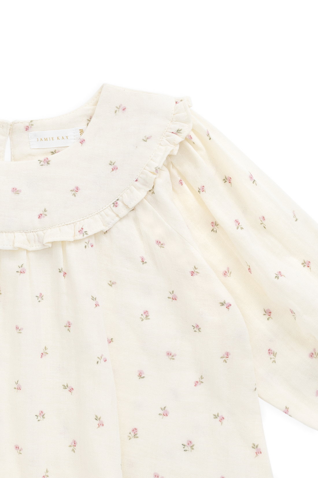 Organic Cotton Muslin Amira Blouse - Willow Rose Childrens Top from Jamie Kay Australia