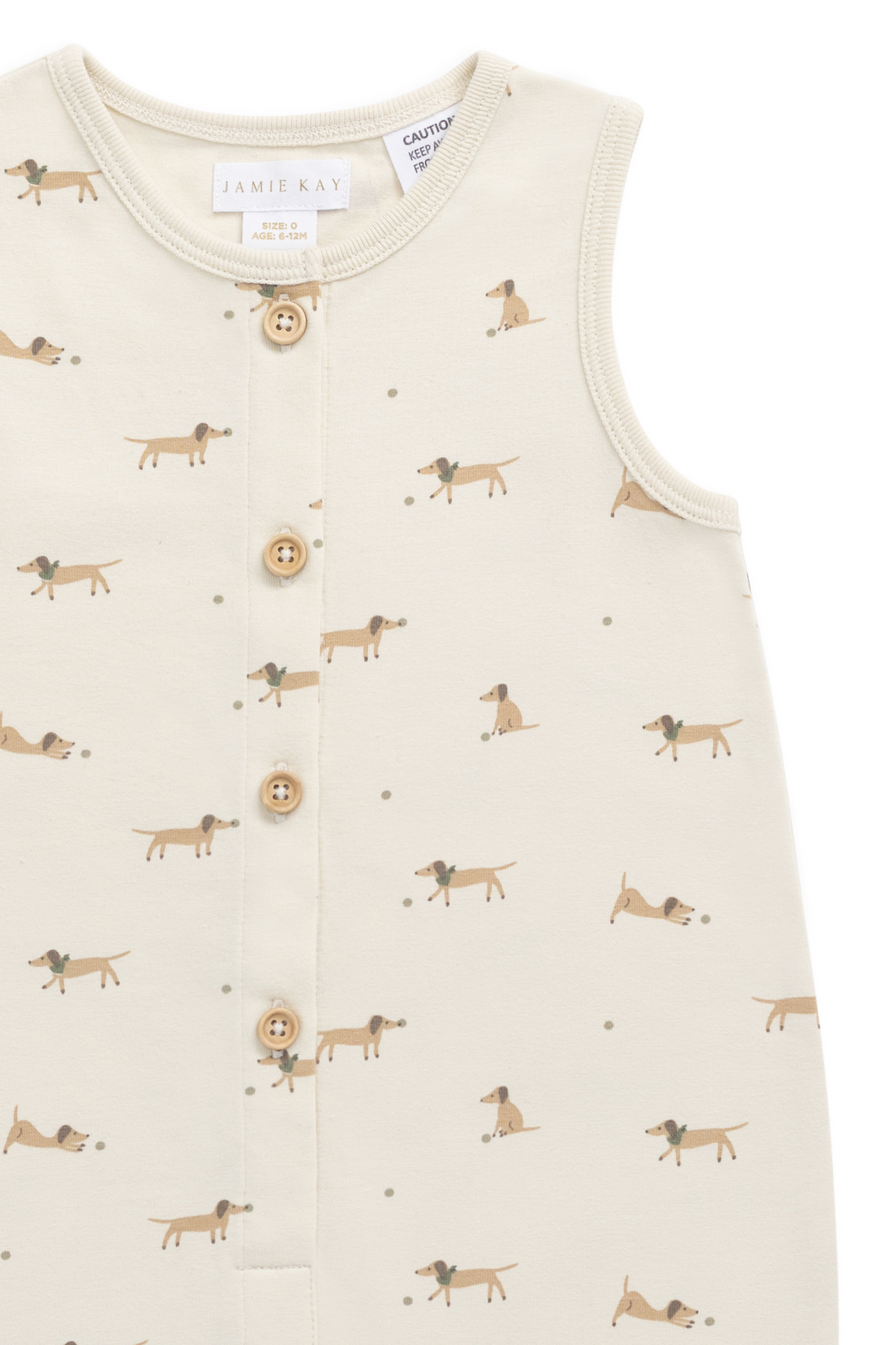 Organic Cotton Rupert Onepiece - Play Ball Cassava Childrens Onepiece from Jamie Kay Australia