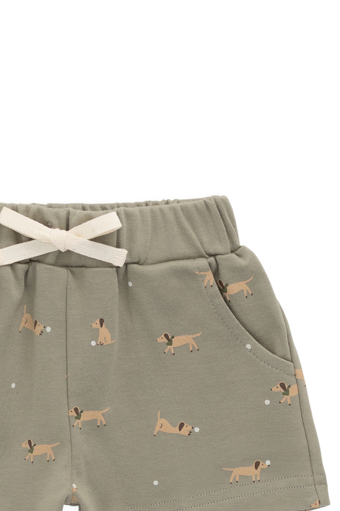 Pima Cotton Wesley Short - Play Ball Vert Childrens Short from Jamie Kay Australia