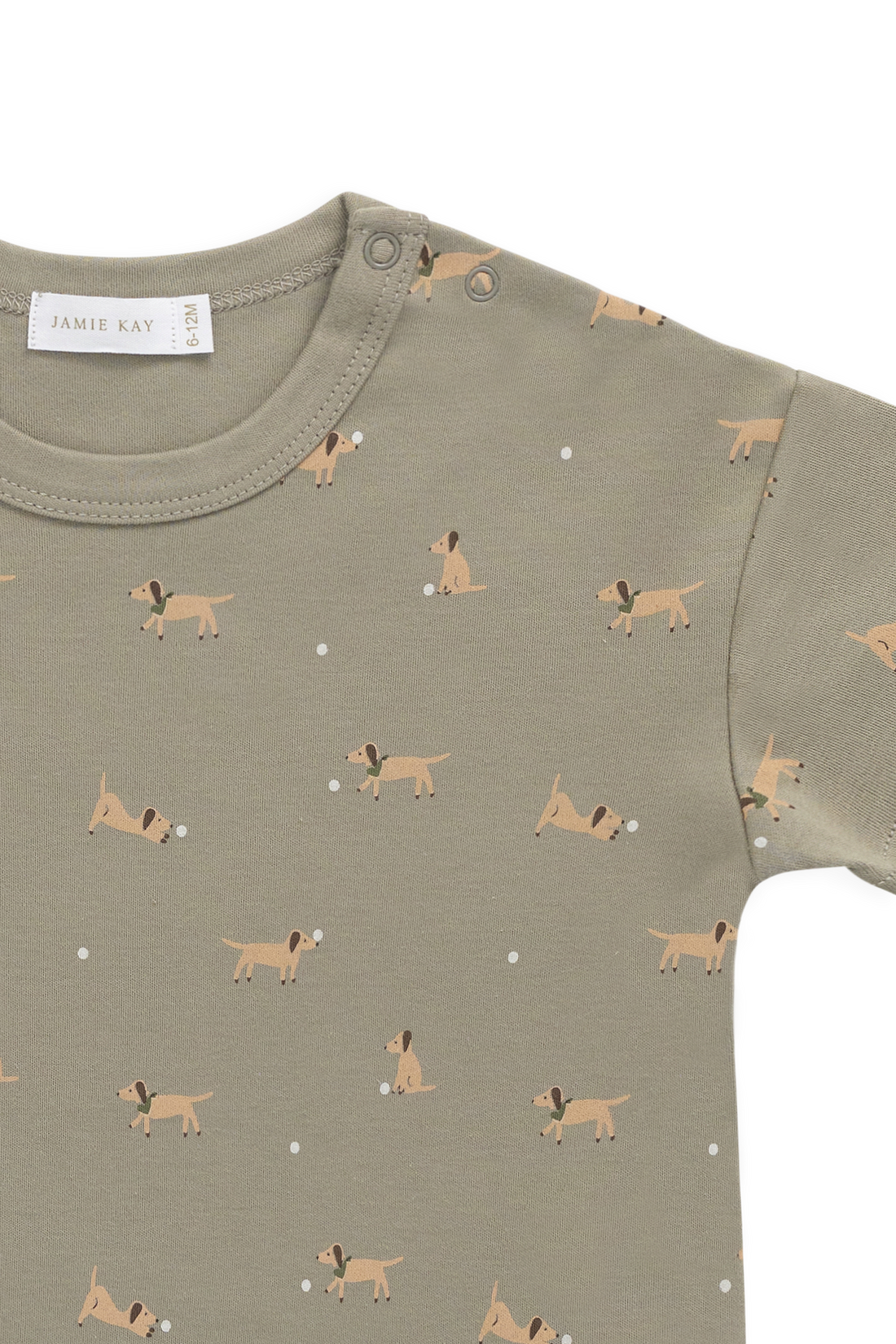 Pima Cotton Wesley Tee - Play Ball Vert Childrens Top from Jamie Kay Australia