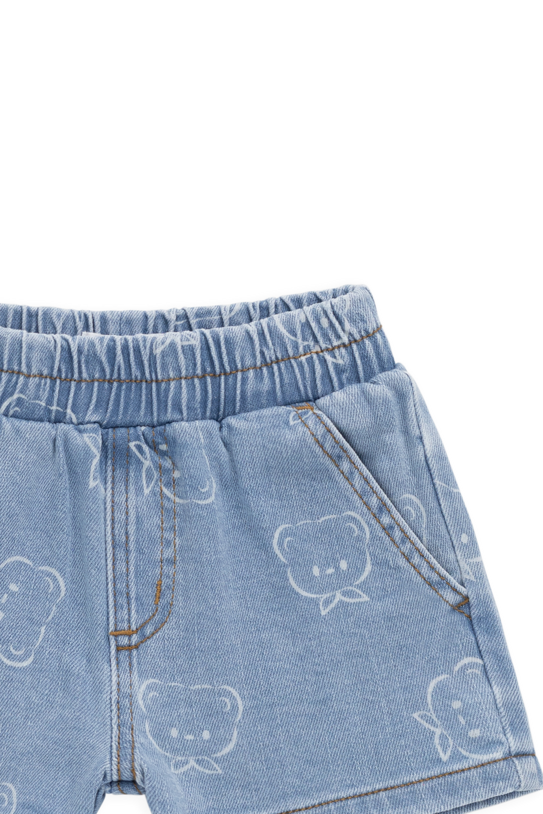 Reid Denim Short - Bowie Bear Denim Childrens Shorts from Jamie Kay Australia