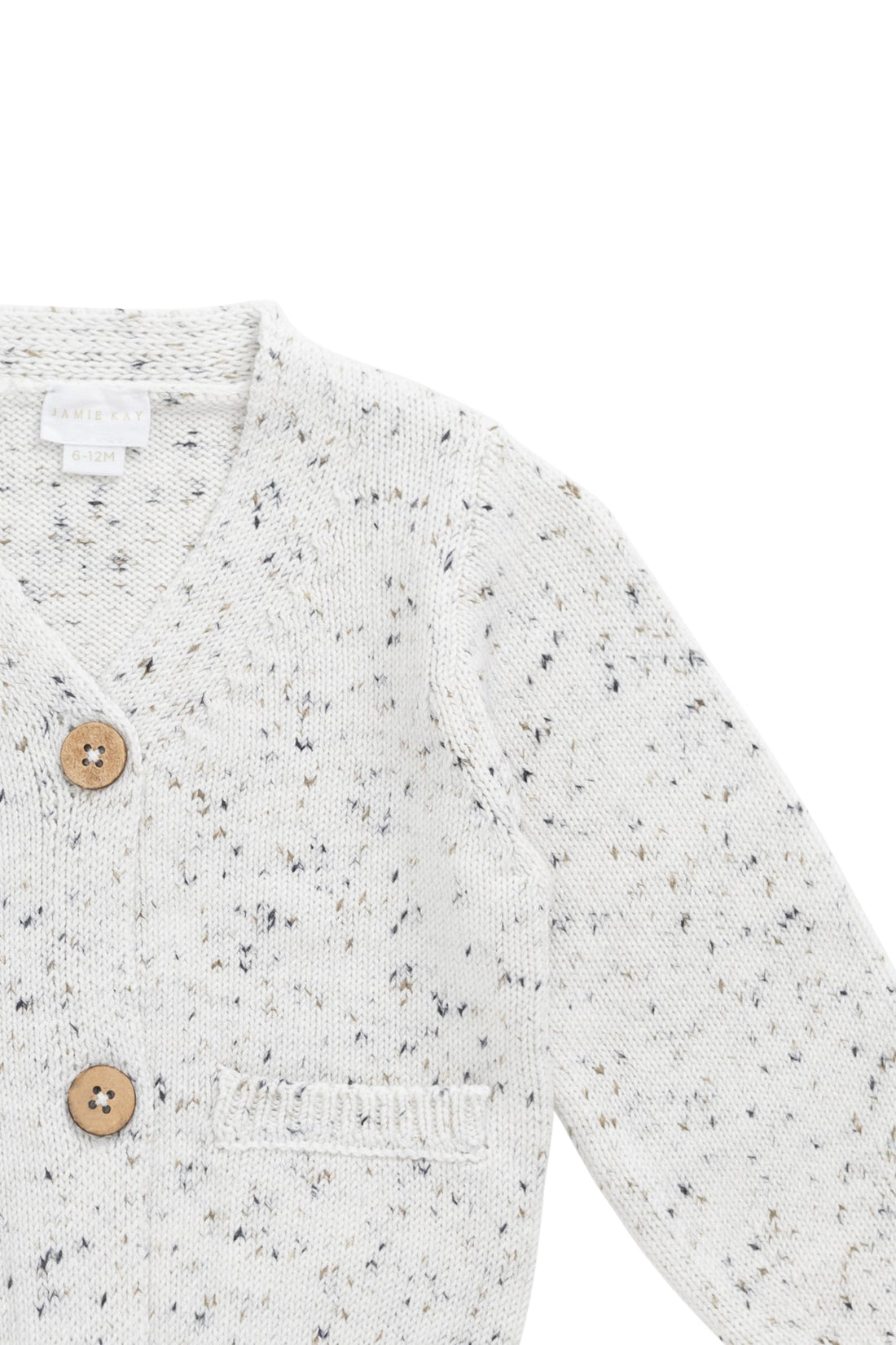 Freddie Cardigan - Oatmeal Atlantic Fleck Childrens Cardigan from Jamie Kay Australia