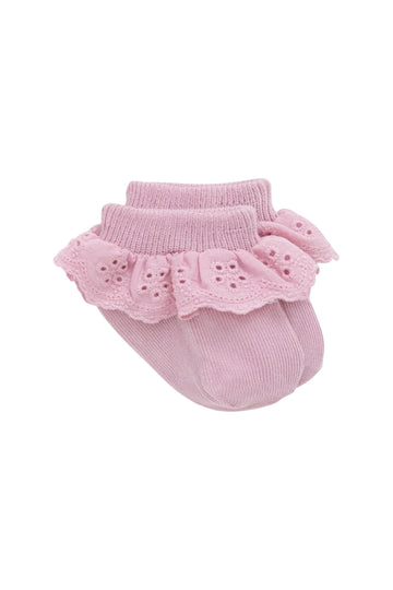 Frill Ankle Sock - Dahlia Childrens Sock from Jamie Kay Australia
