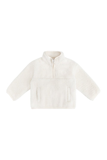 Henrik Zip Pullover - Natural Childrens Jacket from Jamie Kay Australia