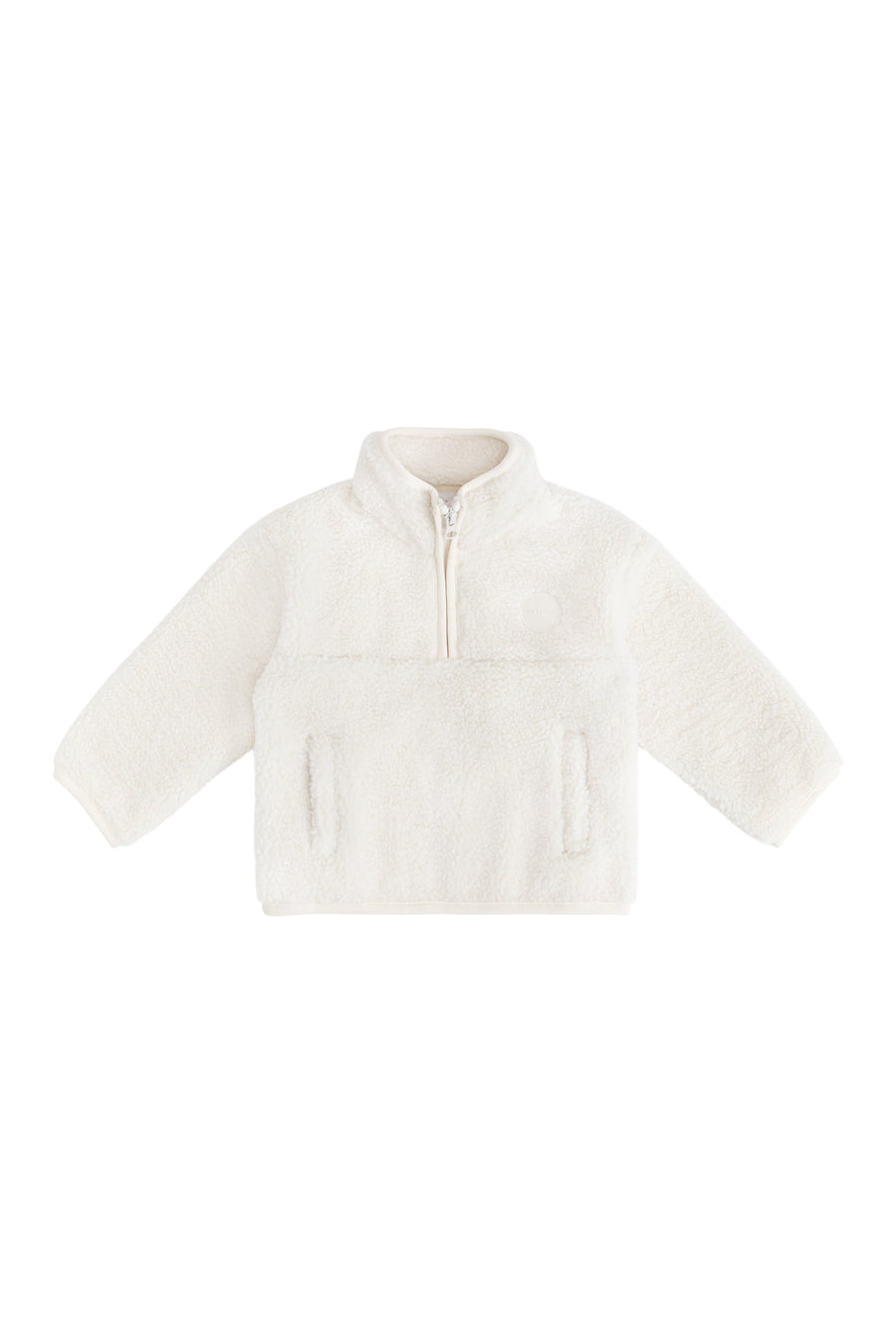 Henrik Zip Pullover - Natural Childrens Jacket from Jamie Kay Australia