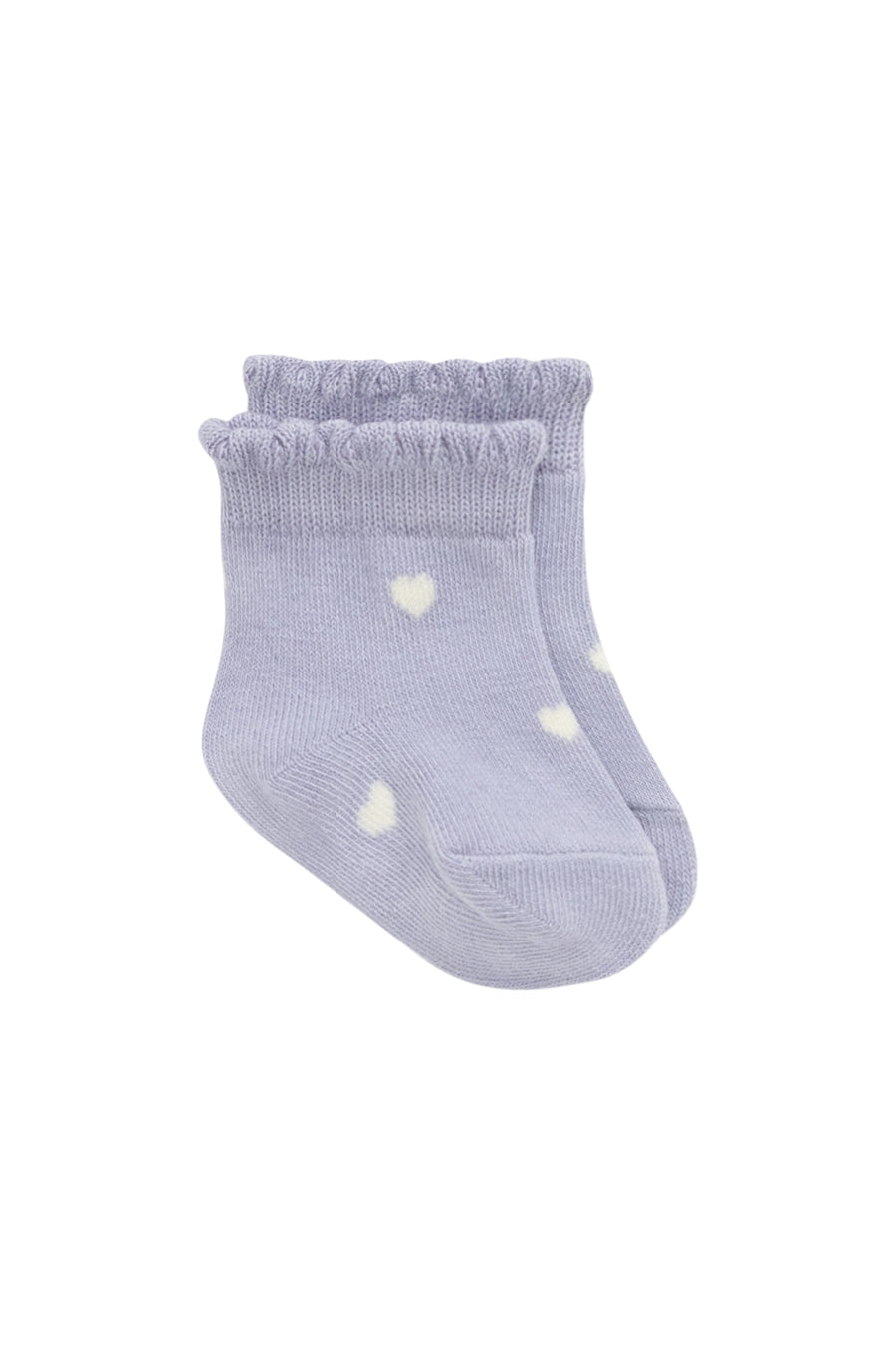 Mirabel Sock - Petite Heart Evening Haze Childrens Sock from Jamie Kay Australia