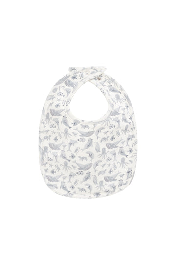 Organic Cotton Bib - Sea Life Childrens Bib from Jamie Kay Australia