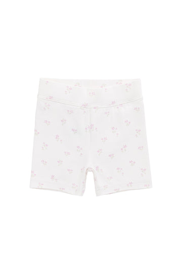 Organic Cotton Everyday Bike Short - Pauline Pink Childrens Short from Jamie Kay Australia
