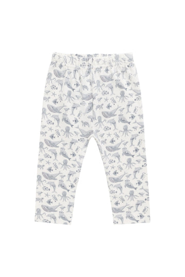 Organic Cotton Everyday Legging - Sea Life Childrens Legging from Jamie Kay Australia