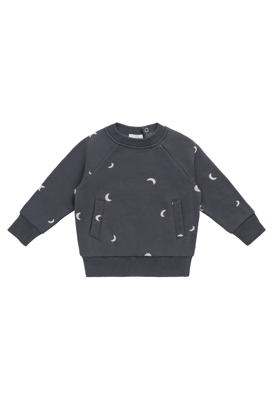 Organic Cotton Henry Sweatshirt - Crescent Moon Icelandic Childrens Top from Jamie Kay Australia