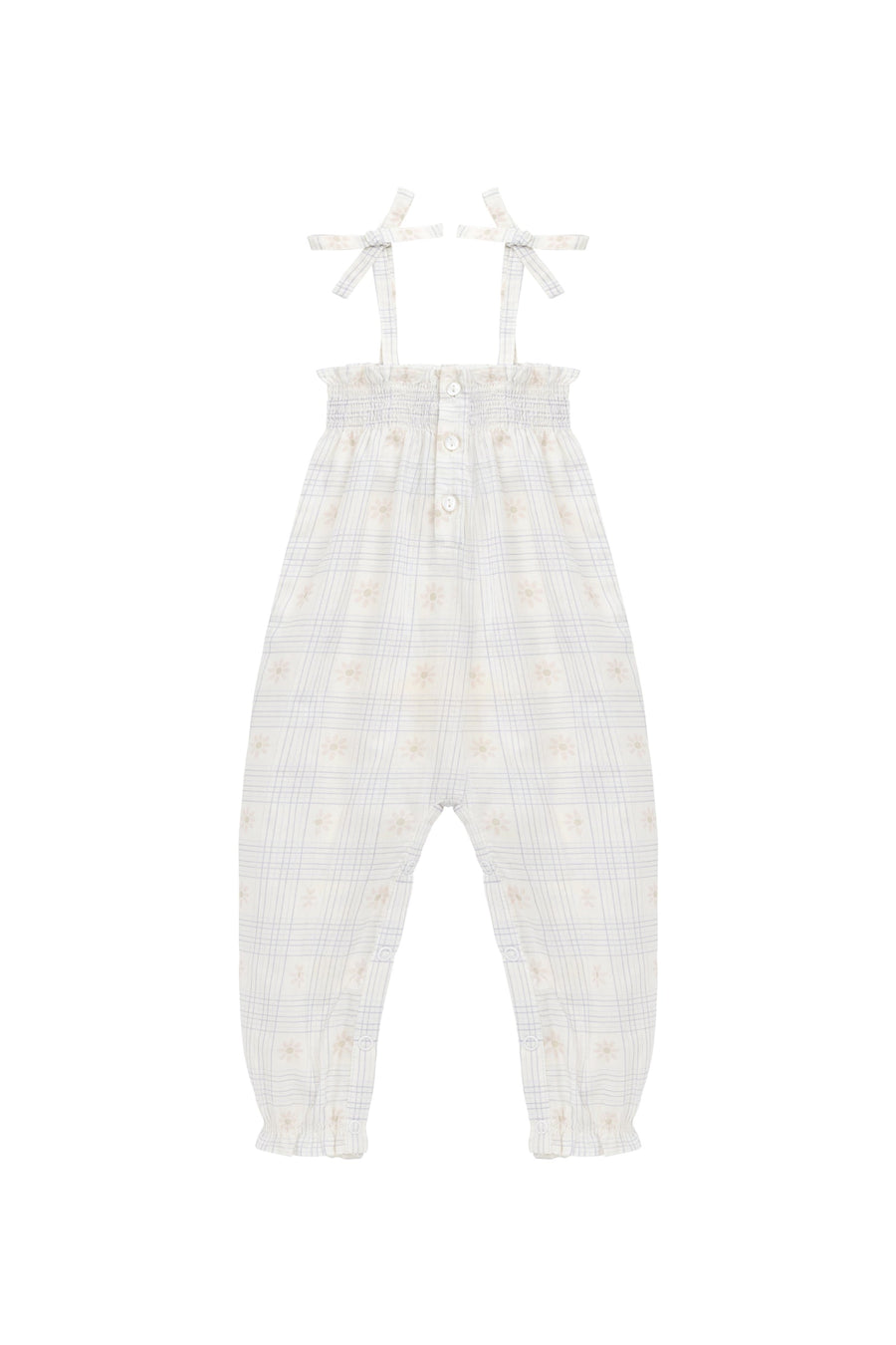 Organic Cotton Mirabel Jumpsuit - Marguerite Egret Childrens Jumpsuit from Jamie Kay Australia