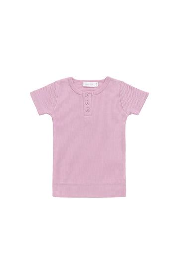 Organic Cotton Modal Henley Tee - Dahlia Childrens Top from Jamie Kay Australia