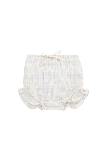 Organic Cotton Voile Frill Bloomer - Marguerite Egret Childrens Bloomer from Jamie Kay Australia