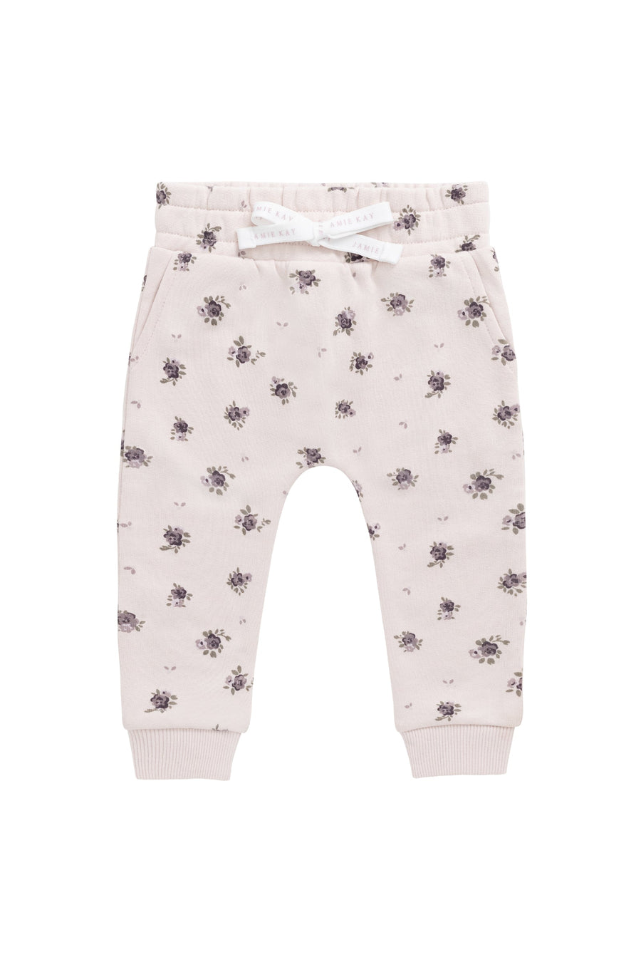 Organic Cotton Lilith Track Pant - Simone Sheer Pink Childrens Pant from Jamie Kay Australia