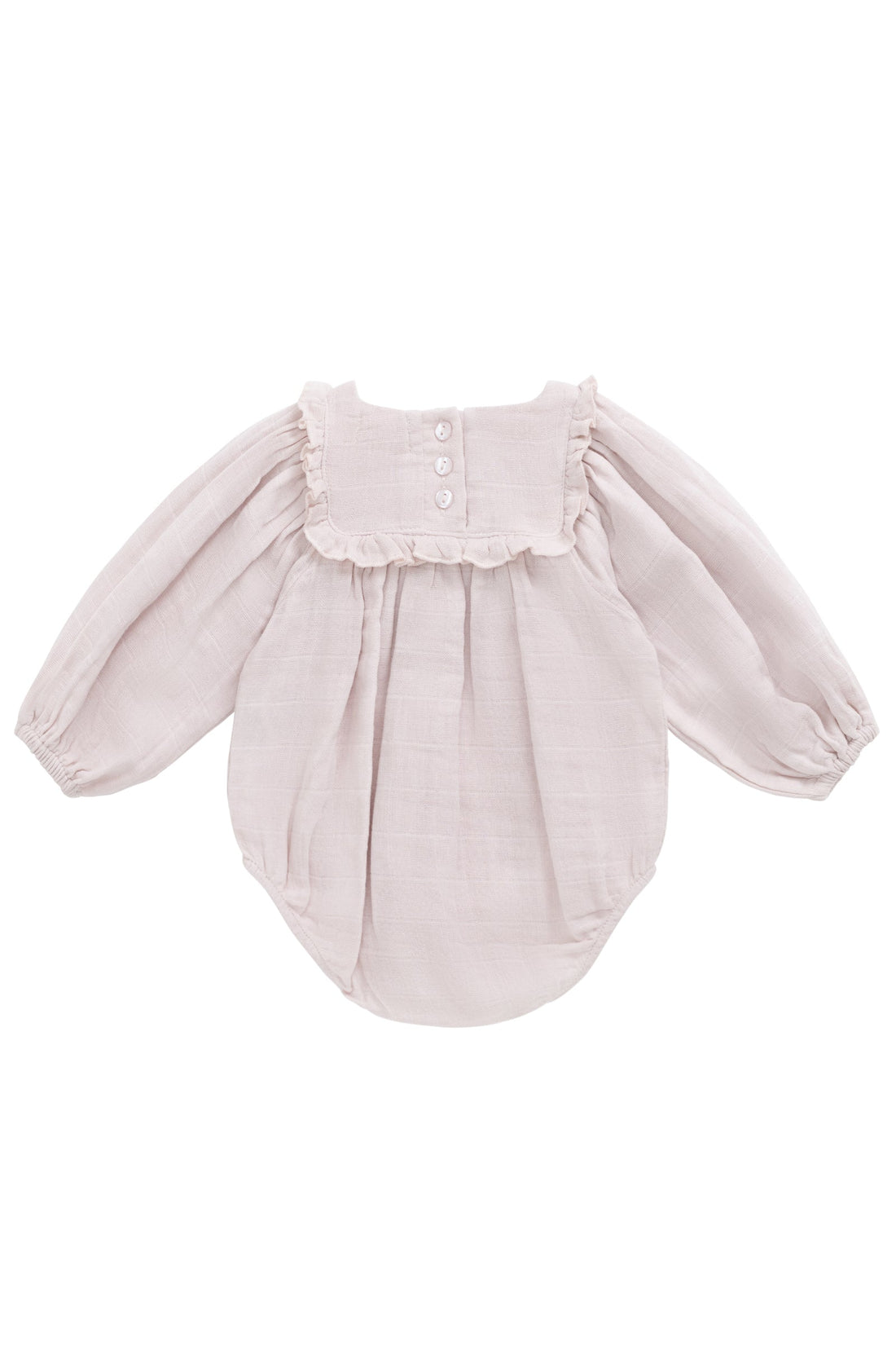 Organic Cotton Muslin Frances Playsuit - Pale Lilac Childrens Playsuit from Jamie Kay Australia