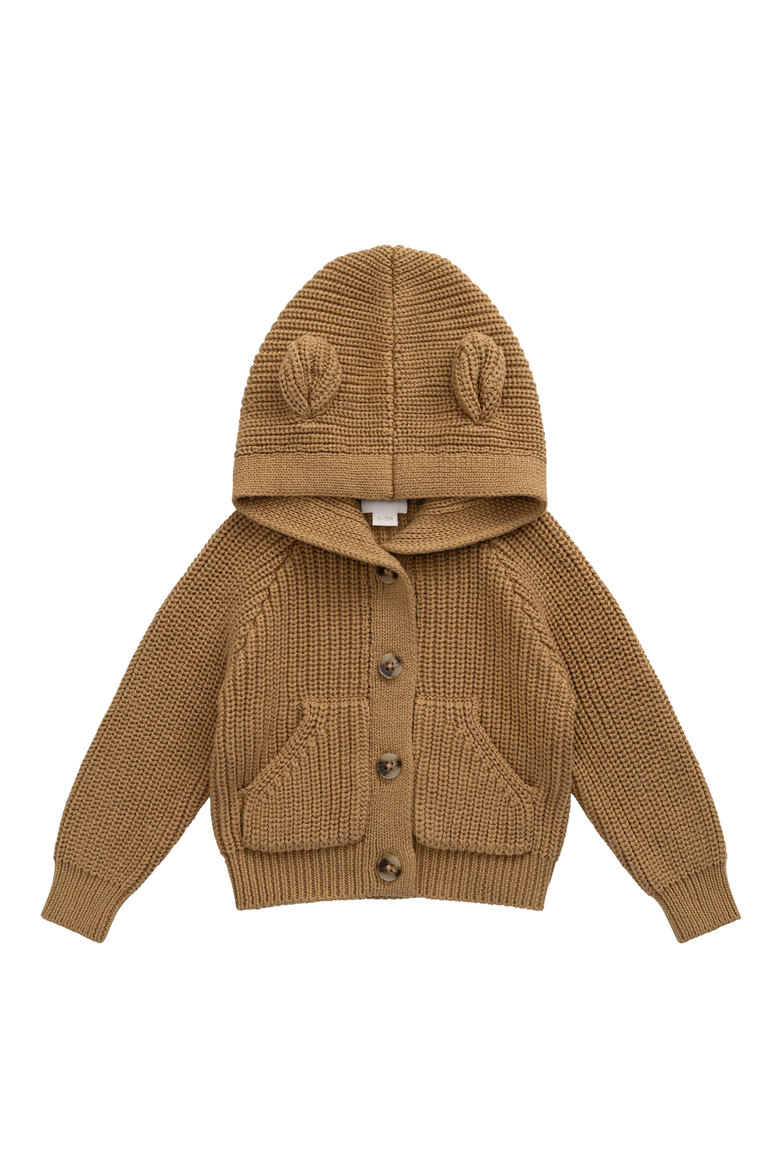 Bear Cardigan - Tawny Brown Childrens Cardigan from Jamie Kay Australia